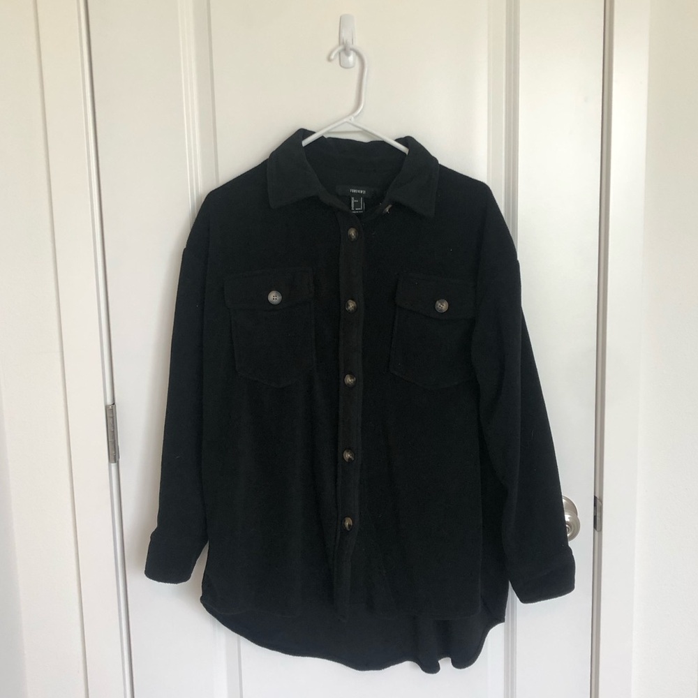 Forever 21 Thermal Black Shacket